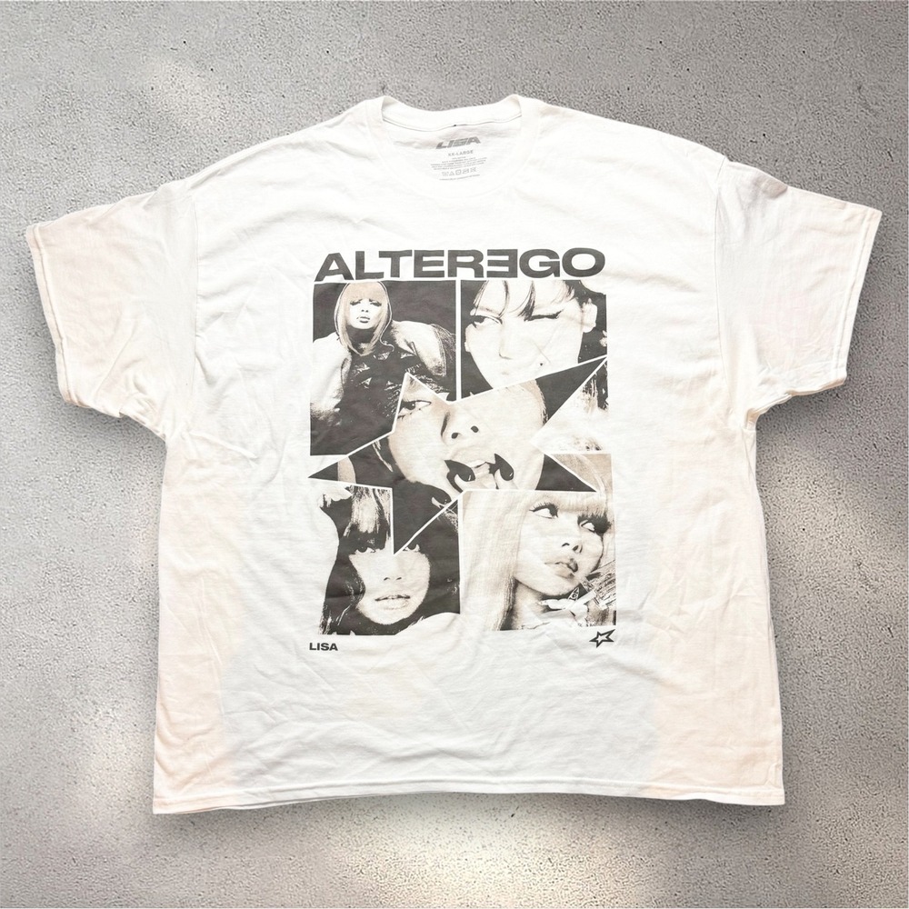 LISA Alter Ego Blackpink Graphic T-Shirt White XXL Ceremony of Roses Official